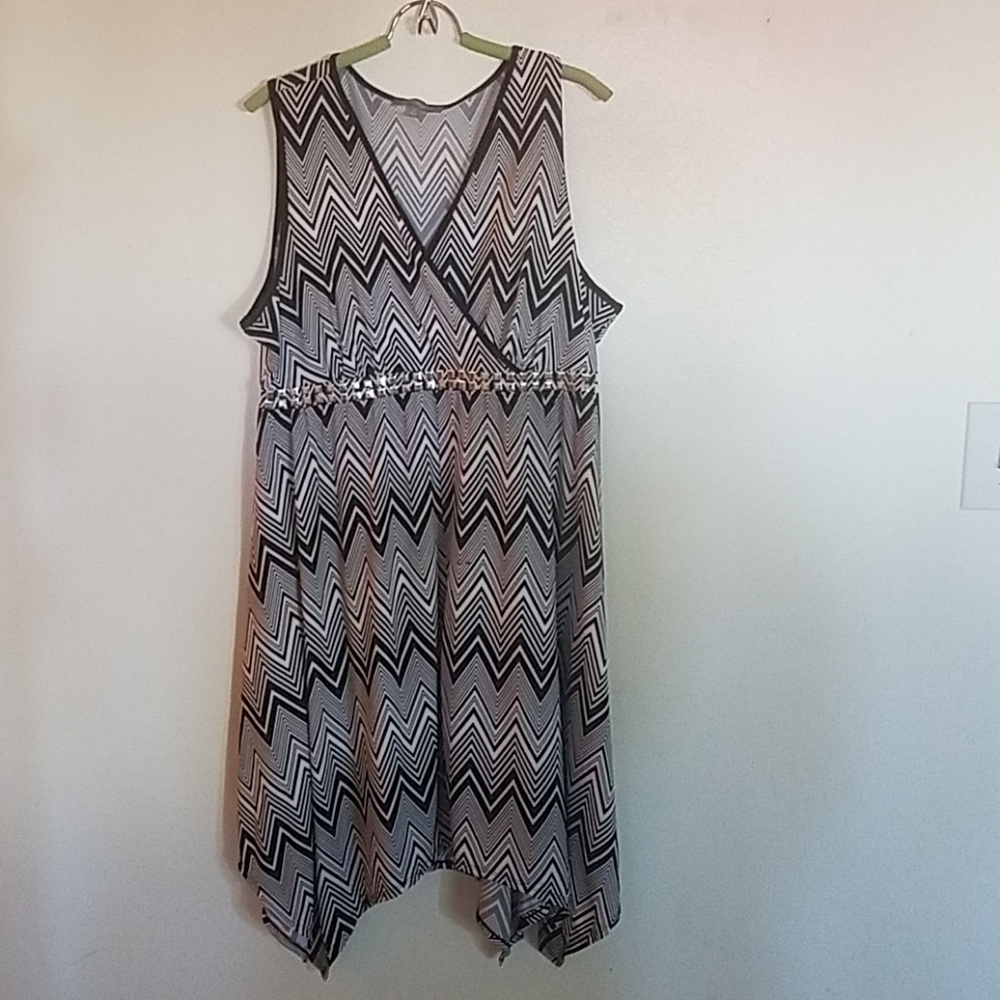Sleeveless crossover dress